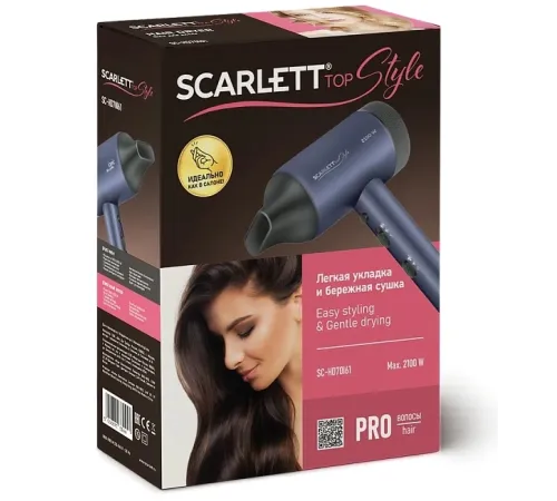 Фен Scarlett SC-HD70I61 2100Вт синий Фен Scarlett SC-HD70I61 2100Вт синий