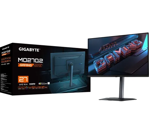 Монитор Gigabyte 27" MO27Q2 черный OLED LED 16:9 HDMI M/M матовая HAS Piv 250cd 178гр/178гр 2560x1440 240Hz DP 2K USB 6.8кг