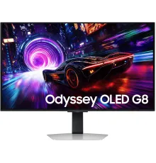 Монитор Samsung 32" Odyssey OLED G8 LS32FG812SIXCI серебристый OLED LED 16:9 HDMI матовая HAS Piv 260cd 178гр/178гр 3840x2160 240Hz DP 4K USB 8.4кг