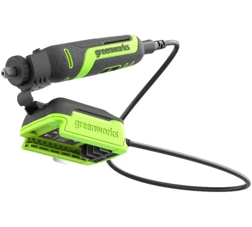 Гравер аккумуляторный GreenWorks G24RT, 24V, бесщеточный, с принадлежностями 52 шт., без АКБ и ЗУ (3200807) Гравер аккумуляторный GreenWorks G24RT, 24V, бесщеточный, с принадлежностями 52 шт., без АКБ и ЗУ (3200807)