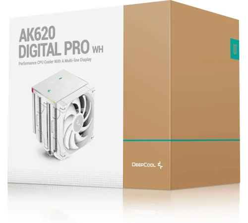 Устройство охлаждения(кулер) Deepcool AK620 Digital Pro Wh ARGB Soc-AM5/AM4/1151/1200/2066/1700 белый 4-pin 25dB Al+Cu LCD 260W 1491gr Ret (R-AK620-WHAPMN-G)