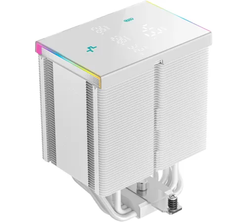 Устройство охлаждения(кулер) Deepcool AK500 Digital Pro ARGB Soc-AM5/AM4/1200/1700/1851 белый 4-pin 25dB Al+Cu LCD 240W 1346gr Ret (R-AK500-WHAPMN-G)