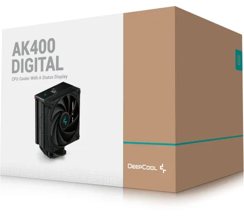 Устройство охлаждения(кулер) Deepcool AK400 Digital Pro Wh Soc-AM5/AM4/1200/1700/1851 белый 4-pin 25dB Al+Cu LCD 220W 695gr Ret (R-AK400-WHAPMN-G)