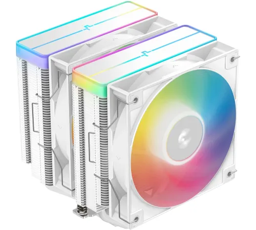 Вентилятор для процессора Deepсool AG620 ARGB V2 WH (Soc 1700/115X/1200/1851/AM5/AM4, 120mm, 1950rpm, 29.4 дБ, 260W, PWM 4-pin, Al+Cu) (R-AG6