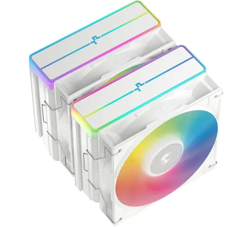 Вентилятор для процессора Deepсool AG620 ARGB V2 WH (Soc 1700/115X/1200/1851/AM5/AM4, 120mm, 1950rpm, 29.4 дБ, 260W, PWM 4-pin, Al+Cu) (R-AG6