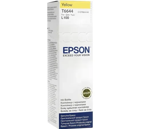 Чернила оригинальные C13T664498 (664 Y) для Epson, желтый, 6500 к., 70 мл.