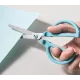 Ножницы Deli ENS051 BLUE Nusign офисные 180мм ручки пластиковые титановое покрытие сталь голубой