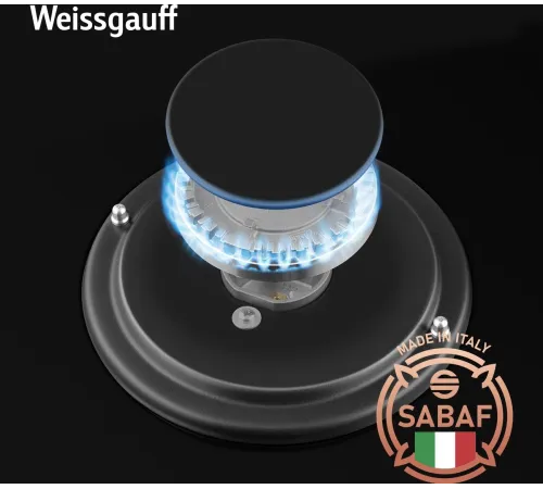 Газовая варочная поверхность Weissgauff HG 631 BGV черный Газовая варочная поверхность Weissgauff HG 631 BGV черный