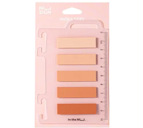 Закладки самокл. пластиковые Deli ENS356-PK 12x44мм 5цв.в упак. 20лист розовый на линейке (упак.:5шт)