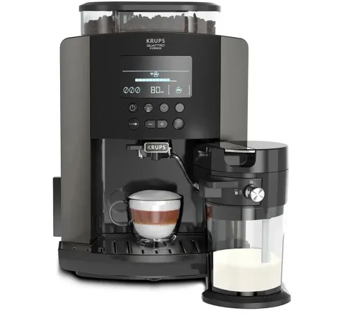 Кофемашина Krups Arabica Latte EA819E10 1450Вт черный/коричневый