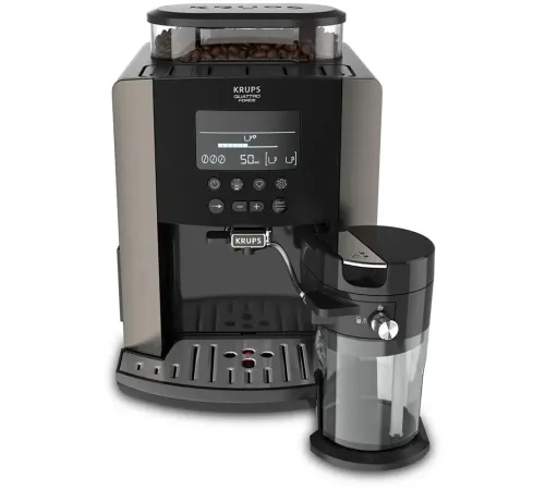 Кофемашина Krups Arabica Latte EA819E10 1450Вт черный/коричневый