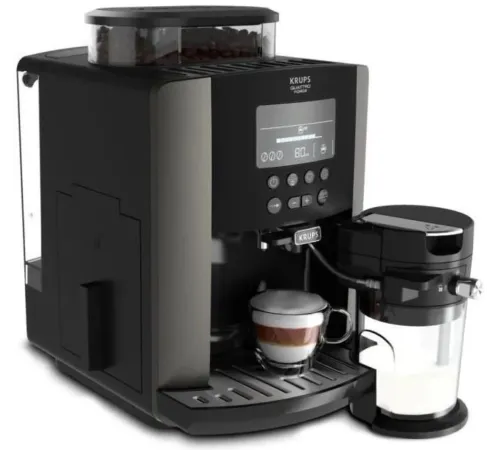 Кофемашина Krups Arabica Latte EA819E10 1450Вт черный/коричневый