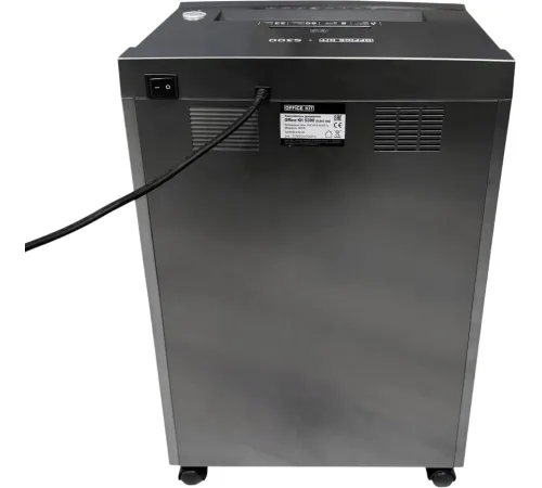 Шредер Office Kit S300 0,8x5 черный (секр.P-7) фрагменты 8лист. 33лтр. пл.карты CD