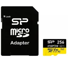 Флеш карта microSDXC 256GB Silicon Power SP256GBSTXLA2V1NSP Inspire V30 A2 w/o adapter