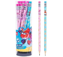 Карандаш ч/г Deli EC055-HB 2.2мм HB шестигран. липа ассорти ластик