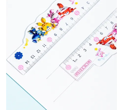 Линейка Deli EH658 Super Wings пластик дл.15см ассорти