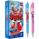 Ручка шариков. автоматическая Deli Super Wings (EQ61-BL) ассорти d=0.7мм син. черн. 1стерж. пулевидный пиш. наконечник кругл. резин. манжета чернила пониженной вязкости