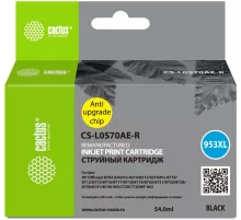 Картридж струйный Cactus CS-L0S70AE-R 953XL черный (54мл) для HP OJ Pro 7740/8210/8218/8710/8715