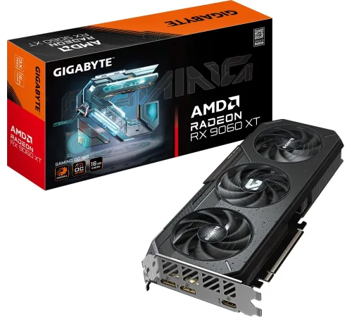 Видеокарта Gigabyte PCI-E 5.0 GV-R9060XTGAMING OC-16GD 1.0 AMD Radeon RX 9060XT 16Gb 256bit GDDR6 2210/20000 HDMIx2 DPx2 HDCP Ret