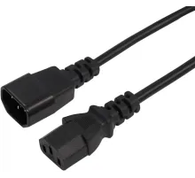 Шнур сетевой IEC 320 C13 – IEC 320 C14 3x0,75мм², длина 1,8м REXANT