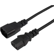 Шнур сетевой IEC 320 C13 – IEC 320 C14 3x0,75мм², длина 0,6м REXANT