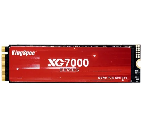 Твердотельный накопитель SSD M.2 KingSpec 2.0Tb XG7000 Series <XG7000-2TB> (PCI-E 4.0 x4, up to 7400/6600MBs, 3D TLC, 1200TBW, NVMe 1.4, 22х80mm, heatsink)