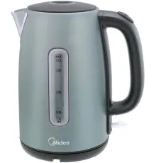 Чайник электрический Midea MK-8025 1.7л. 2200Вт серый корпус: стекло/металл/пластик