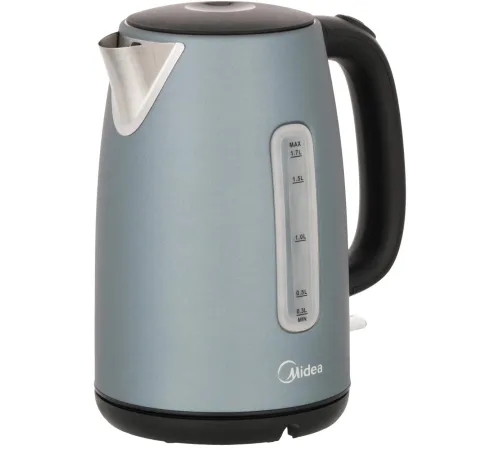 Чайник электрический Midea MK-8025 1.7л. 2200Вт серый корпус: стекло/металл/пластик