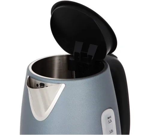 Чайник электрический Midea MK-8025 1.7л. 2200Вт серый корпус: стекло/металл/пластик