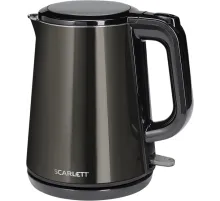 Чайник электрический Scarlett SC-EK21S58 1л. 1200Вт черный корпус: металл/пластик