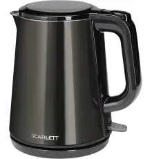 Чайник электрический Scarlett SC-EK21S58 1л. 1200Вт черный корпус: металл/пластик