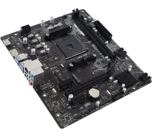 Материнская плата Biostar A520MS Soc-AM4 AMD A520 2xDDR4 mATX AC`97 8ch(7.1) GbLAN RAID+HDMI+DP