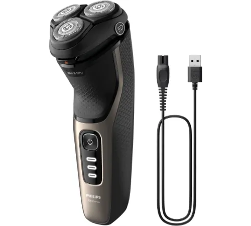 Бритва роторная Philips S3242/12 питан.:аккум. черный/серебристый