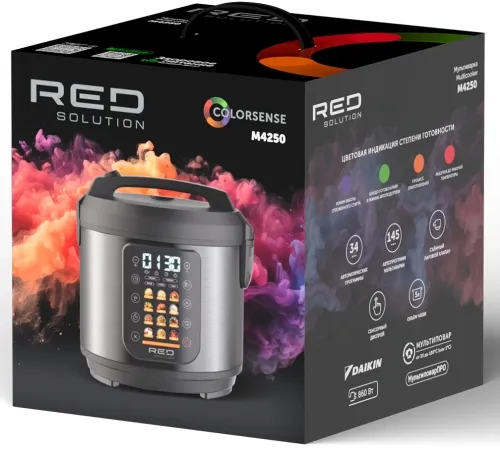 Мультиварка Red Solution M4250 5л 860Вт серебристый/черный Мультиварка Red Solution M4250 5л 860Вт серебристый/черный