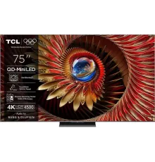 Телевизор QLED TCL 75" 75C8K черный 4K Ultra HD 120Hz DVB-T DVB-T2 DVB-C DVB-S DVB-S2 USB WiFi Smart TV