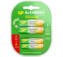 Аккумулятор GP 210AAHC АА+75AAAHC AAA NiMH 2000mAh (4шт)