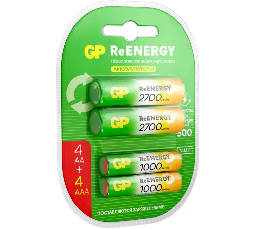 Аккумулятор GP 270AAHC АА+100AAAHC AAA NiMH 2650mAh (4шт)