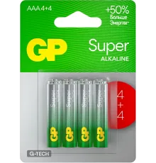 Аккумулятор GP Super Alkaline G-Tech AAA NiMH 1000mAh (8шт)
