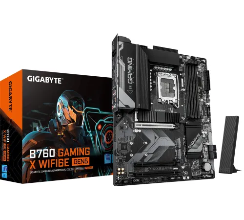 Материнская плата Gigabyte B760 G X WF6E GEN5 Soc-1700 Intel B760 4xDDR5 ATX AC`97 8ch(7.1) 2.5Gg RAID+HDMI+DP