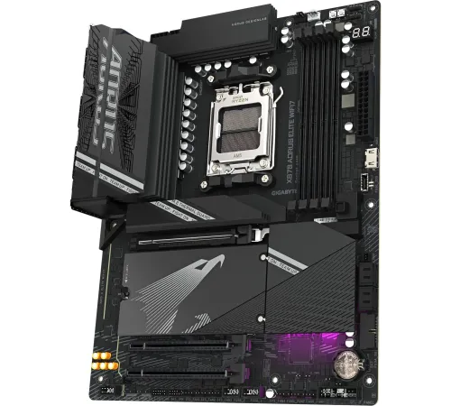 Материнская плата Gigabyte X870M A ELITE WF7 SocketAM5 AMD X870 4xDDR5 mATX AC`97 8ch(7.1) 2.5Gg RAID+HDMI