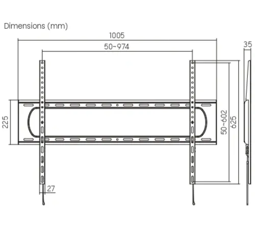Кронштейн для телевизора Ultramounts UM825F черный 60"-120" макс.120кг настенный фиксированный Кронштейн для телевизора Ultramounts UM825F черный 60"-120" макс.120кг настенный фиксированный