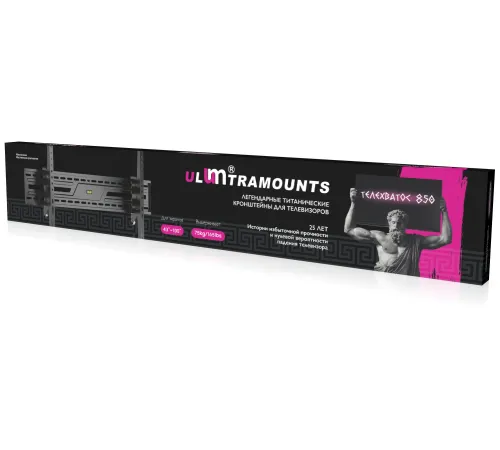 Кронштейн для телевизора Ultramounts UM850T черный 43"-100" макс.75кг настенный наклон Кронштейн для телевизора Ultramounts UM850T черный 43"-100" макс.75кг настенный наклон