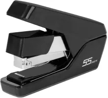 Степлер настольный Deli E0371S BLACK E0371S Exceed 24/6 24/8 26/6 26/8 (55листов) снижение усилия плоский подгиб скобы черный 50скоб металл/пластик коробка