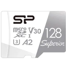 Флеш карта microSD 128GB Silicon Power Superior Pro A2 microSDXC Class 10 UHS-I U3 Colorful 100/80 Mb/s