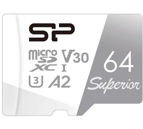 Флеш карта microSD 64GB Silicon Power Superior A2 microSDXC Class 10 UHS-I U3 Colorful 100/80 Mb/s Флеш карта microSD 64GB Silicon Power Superior A2 microSDXC Class 10 UHS-I U3 Colorful 100/80 Mb/s
