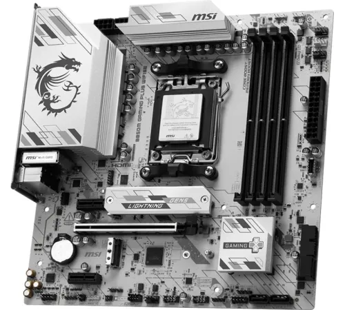 Материнская плата MSI B850M GAMING PLUS WIFI6E SocketAM5 AMD B850 4xDDR5 mATX AC`97 8ch(7.1) 2.5Gg RAID+HDMI+DP