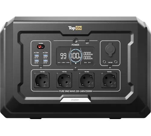 Электростанция портативная TopON TOP-X2500 640000mAh 16A QC3.0/PD2.0 6xUSB черный/оранжевый (103504)