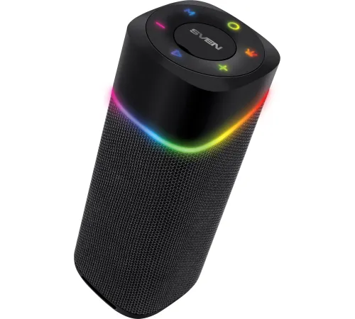 SVEN PS-155, черный (10 Вт, Waterproof (IPx4), TWS, Bluetooth, FM, USB, 1200мА*ч)