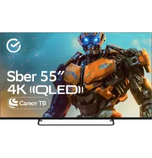 Телевизор QLED Sber 55" SDX-55UQ5236 Салют ТВ темно-серый 4K Ultra HD 60Hz DVB-T DVB-T2 DVB-C DVB-S DVB-S2 USB WiFi Smart TV