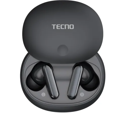 Наушники вкладыши Tecno TU01 черный беспроводные bluetooth (TU01 AIR ELEGANT BLACK)